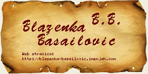 Blaženka Basailović vizit kartica